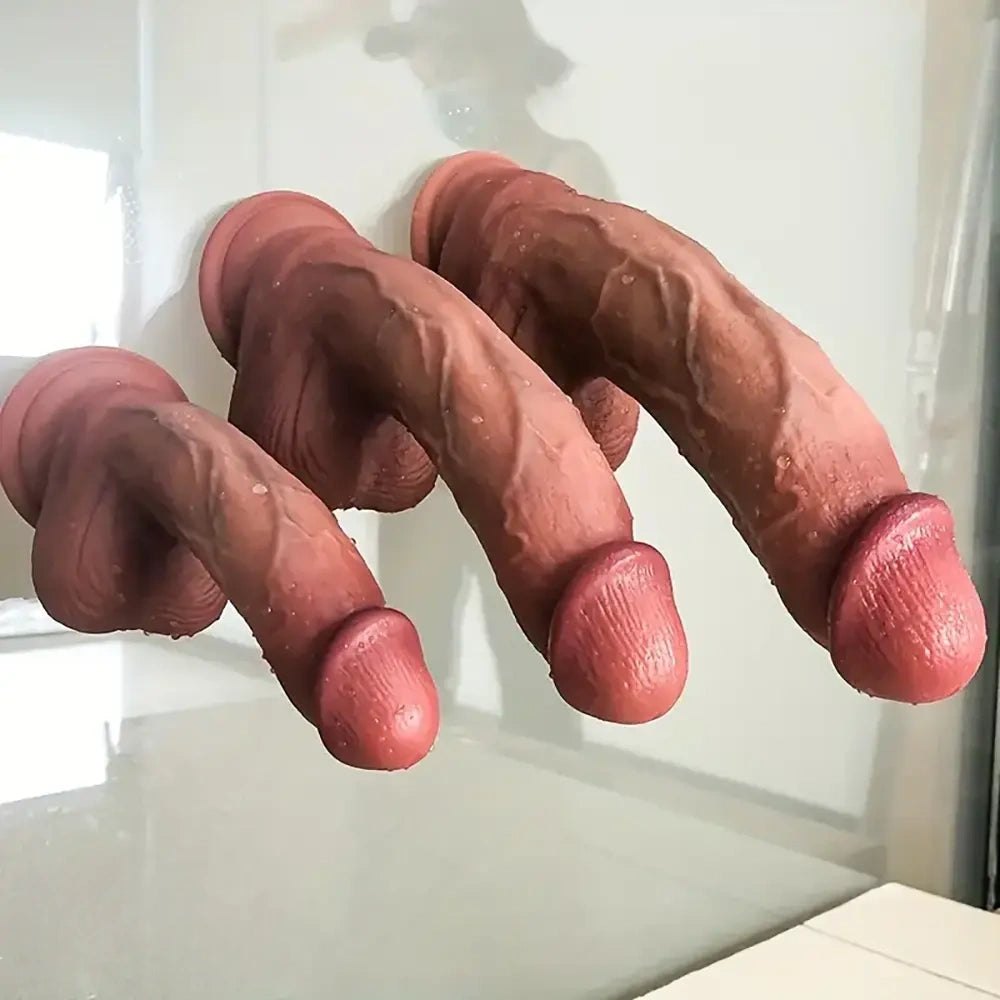 Flesh tone silicone realistic dildo, photo 1