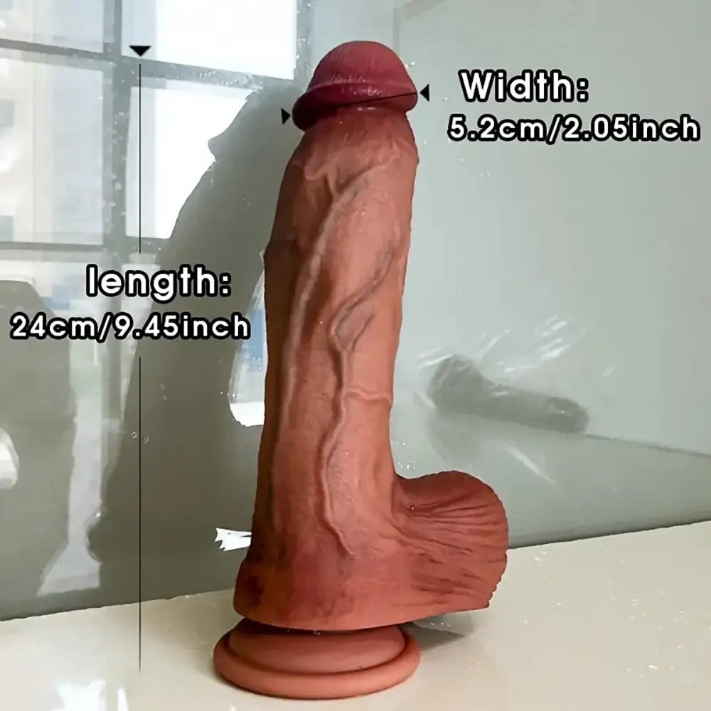 Flesh tone silicone realistic dildo, photo 3
