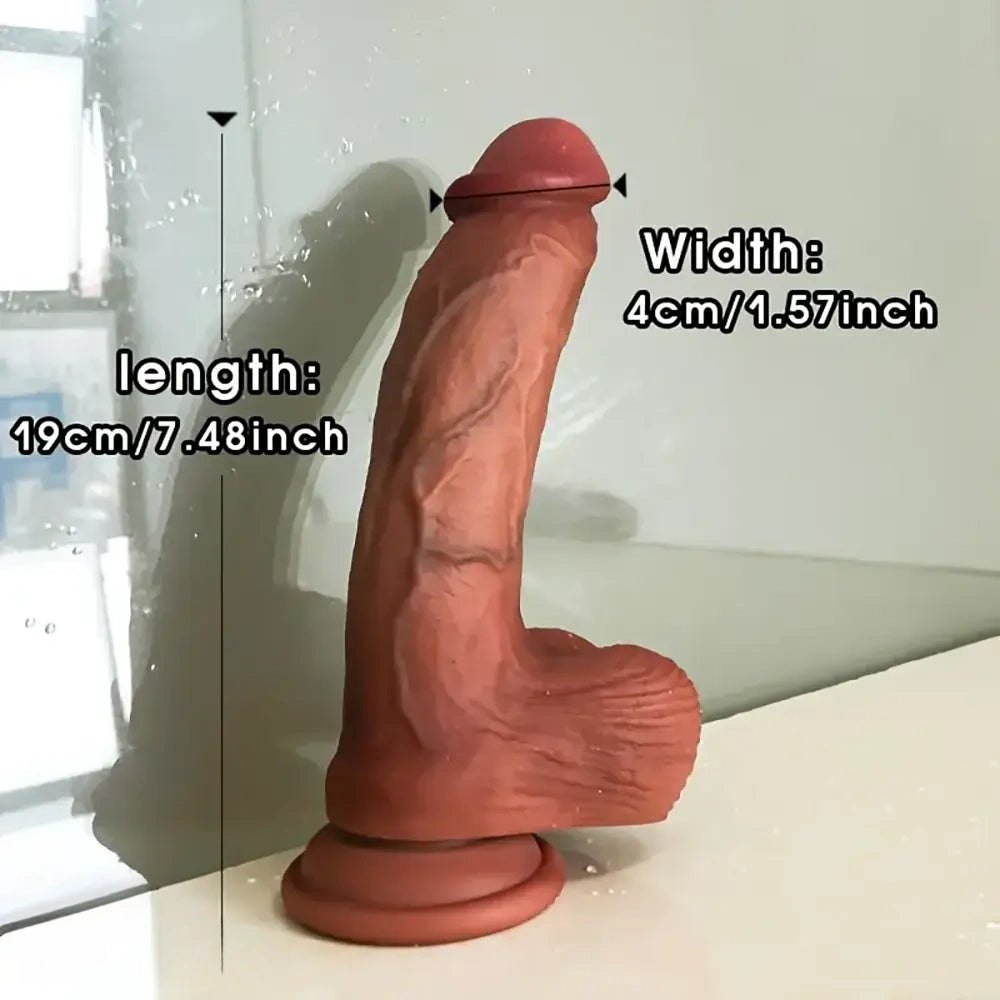 Flesh tone silicone realistic dildo, photo 5