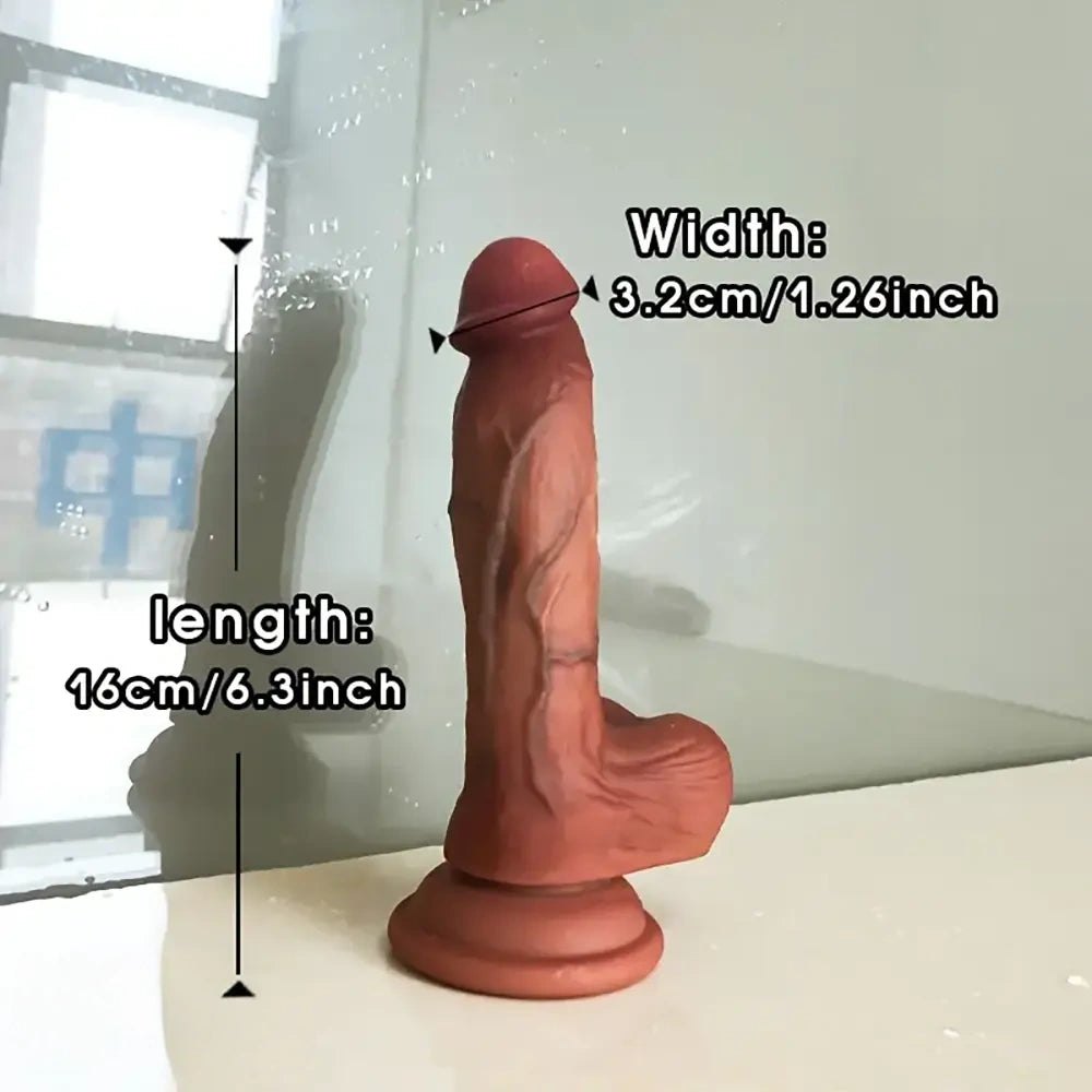 Flesh tone silicone realistic dildo, photo 7
