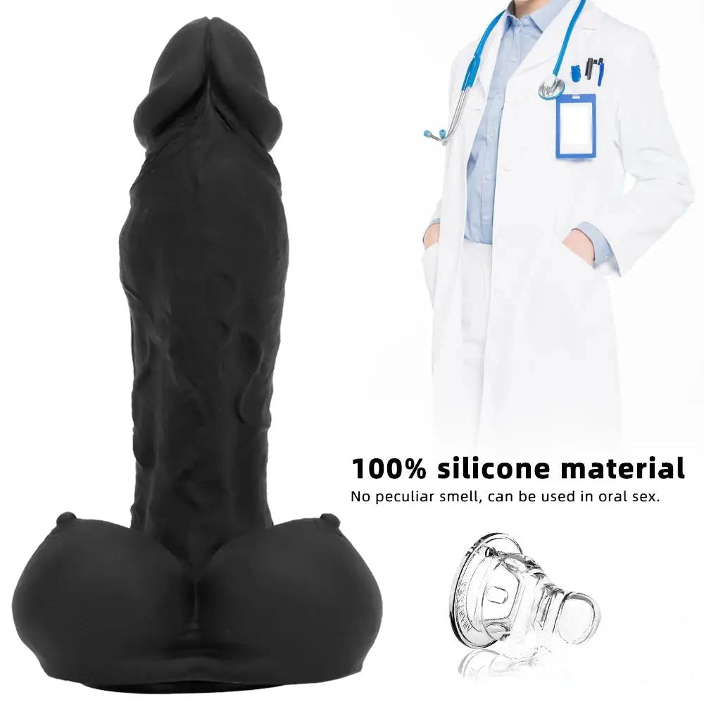 Realistic silicone suction cup dildo, photo 4