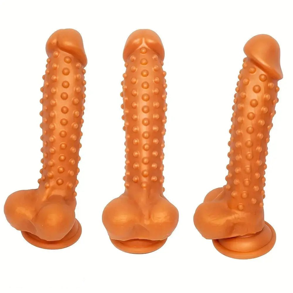 Textured silicone realistic massager dildo, photo 3