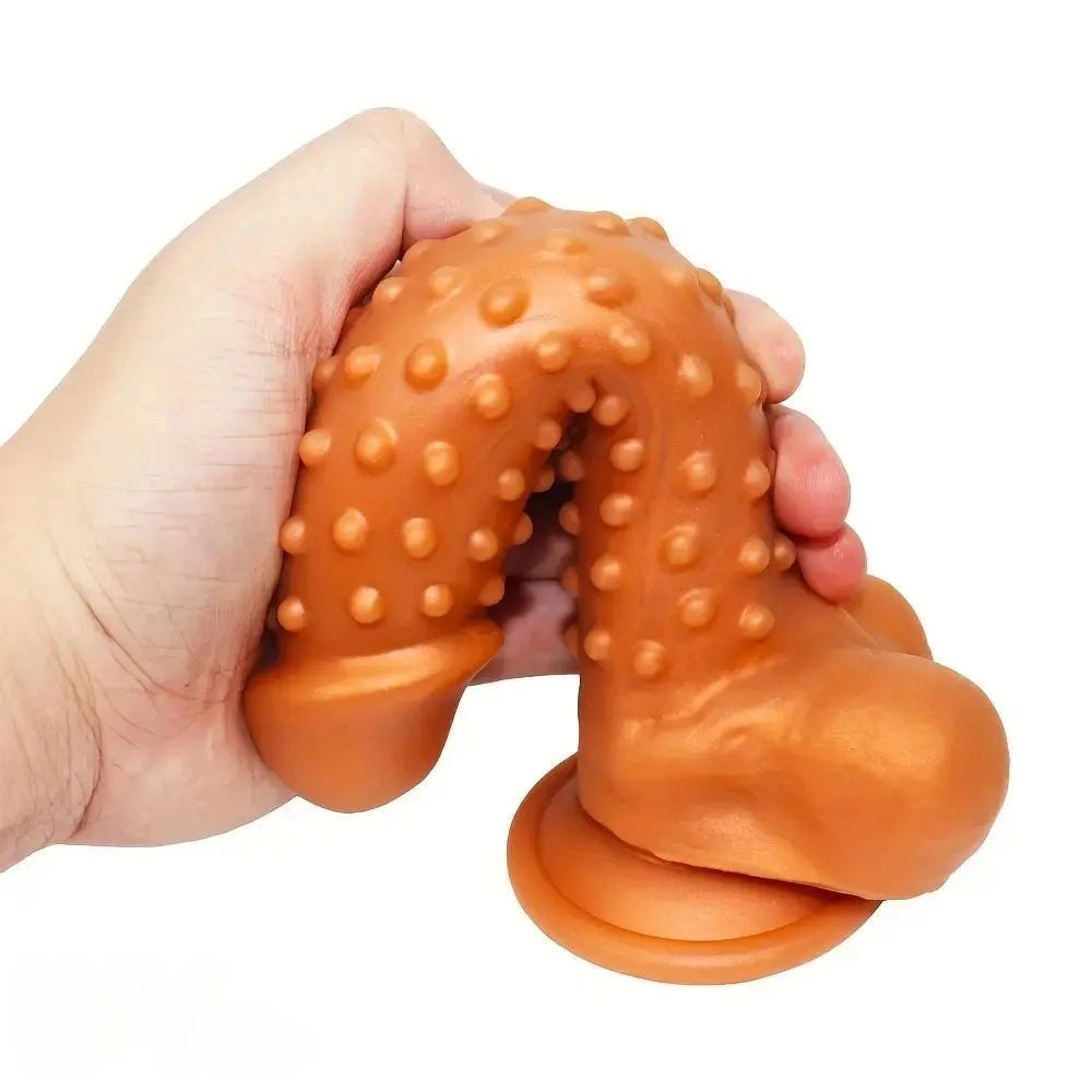 Textured silicone realistic massager dildo, photo 5