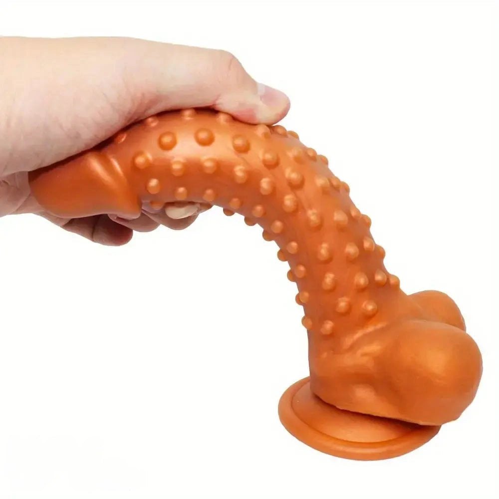 Textured silicone realistic massager dildo, photo 6