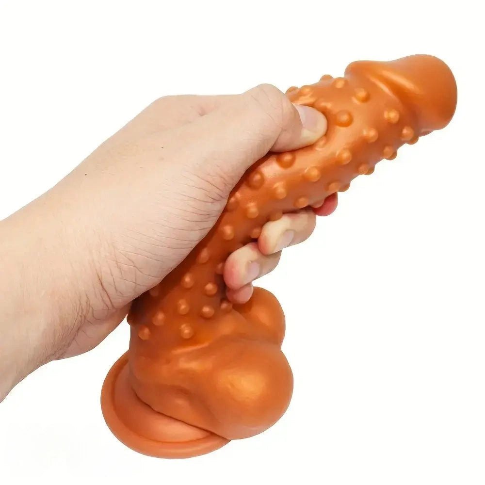 Textured silicone realistic massager dildo, photo 8