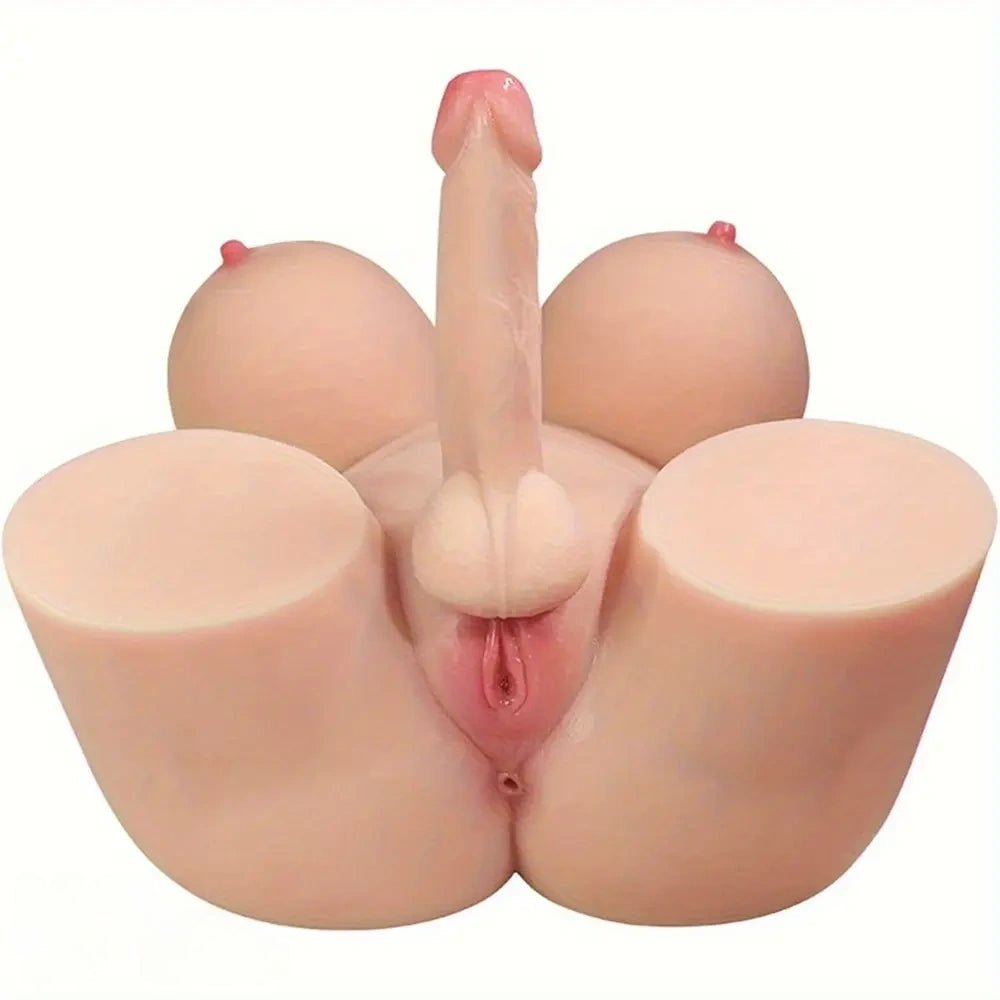 Flesh silicone sex doll torso with penis, photo 2