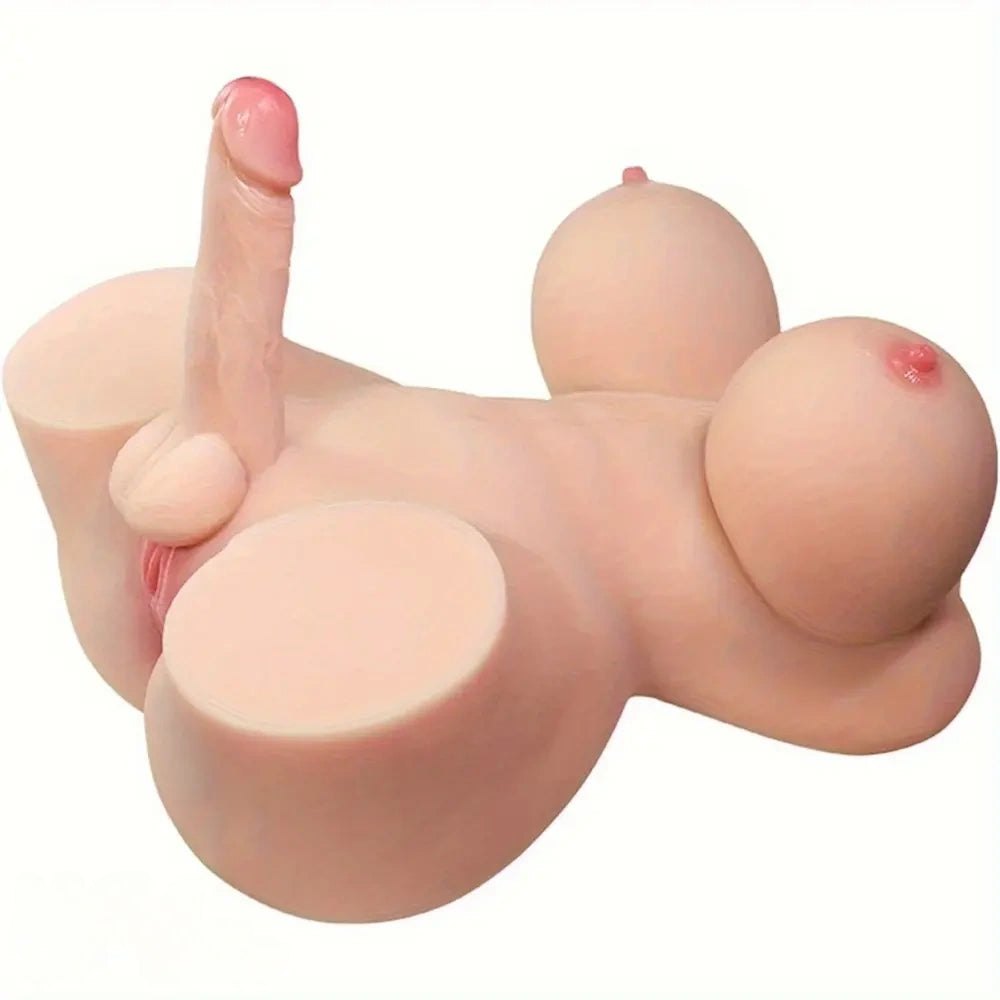 Flesh silicone sex doll torso with penis, photo 3
