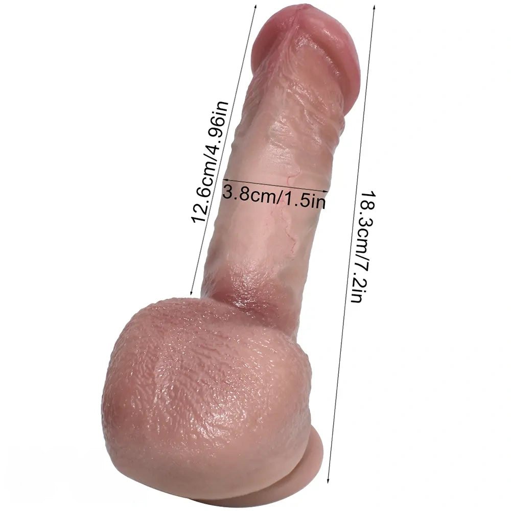 Flesh-tone silicone realistic dildo, photo 10