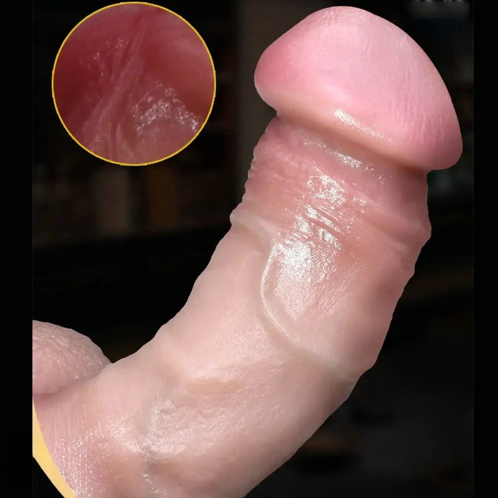 Flesh-tone silicone realistic dildo, photo 7