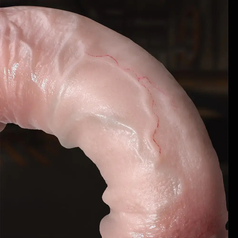 Flesh-tone silicone realistic dildo, photo 9
