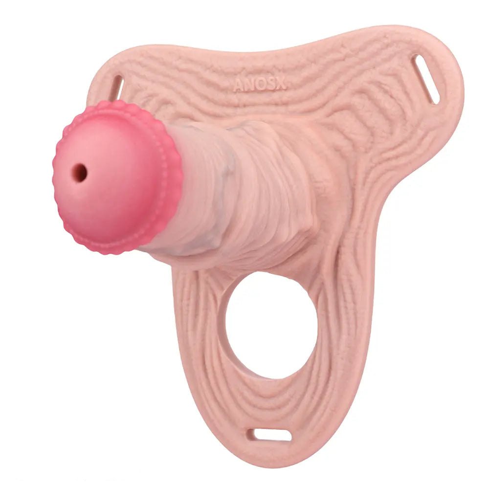 Silicone strap-on dildo sleeve with belt set, photo 13