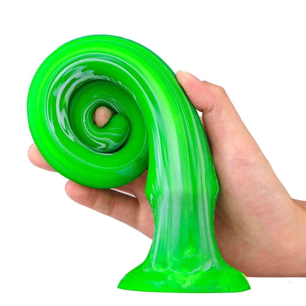 Slim tapered silicone suction cup dildo, photo 14