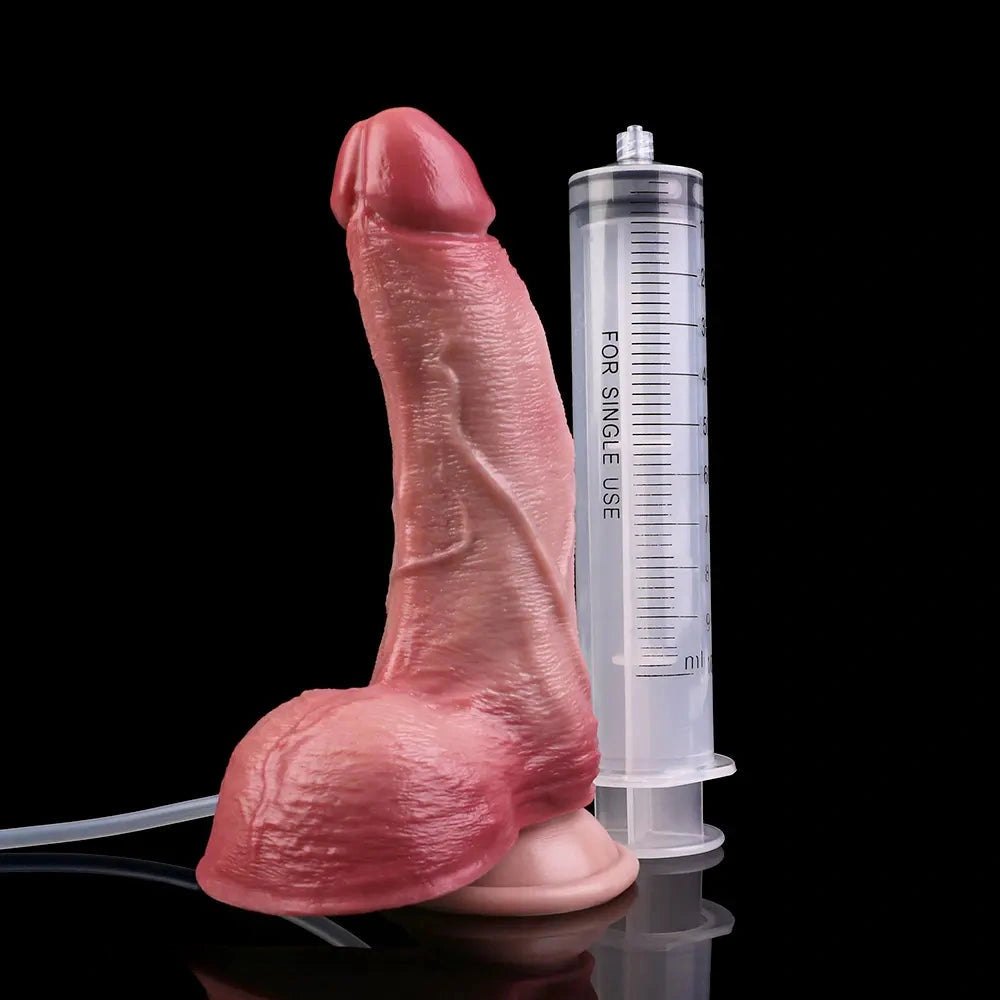 Flesh silicone squirting dildo, photo 11