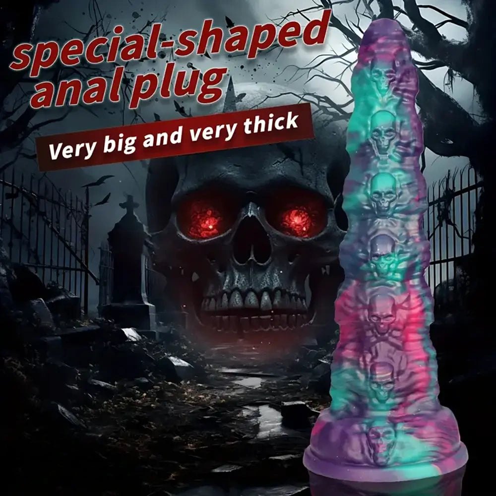 Stacked skull silicone fantasy dildo, photo 5