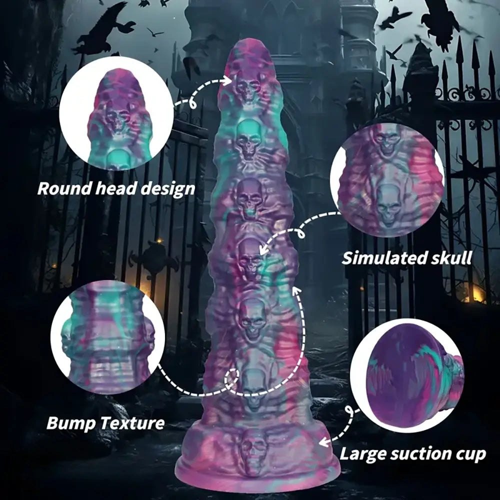 Stacked skull silicone fantasy dildo, photo 9