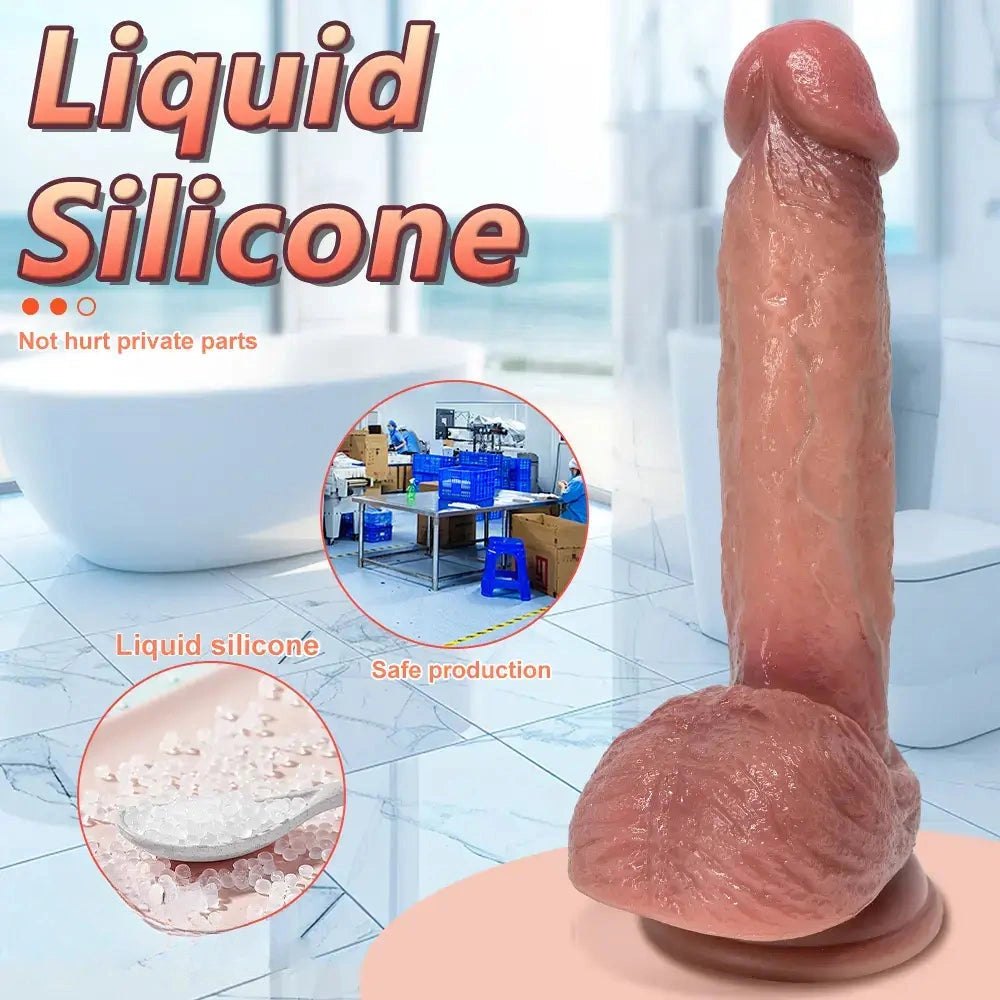 Flesh-tone silicone strap-on dildo, photo 5