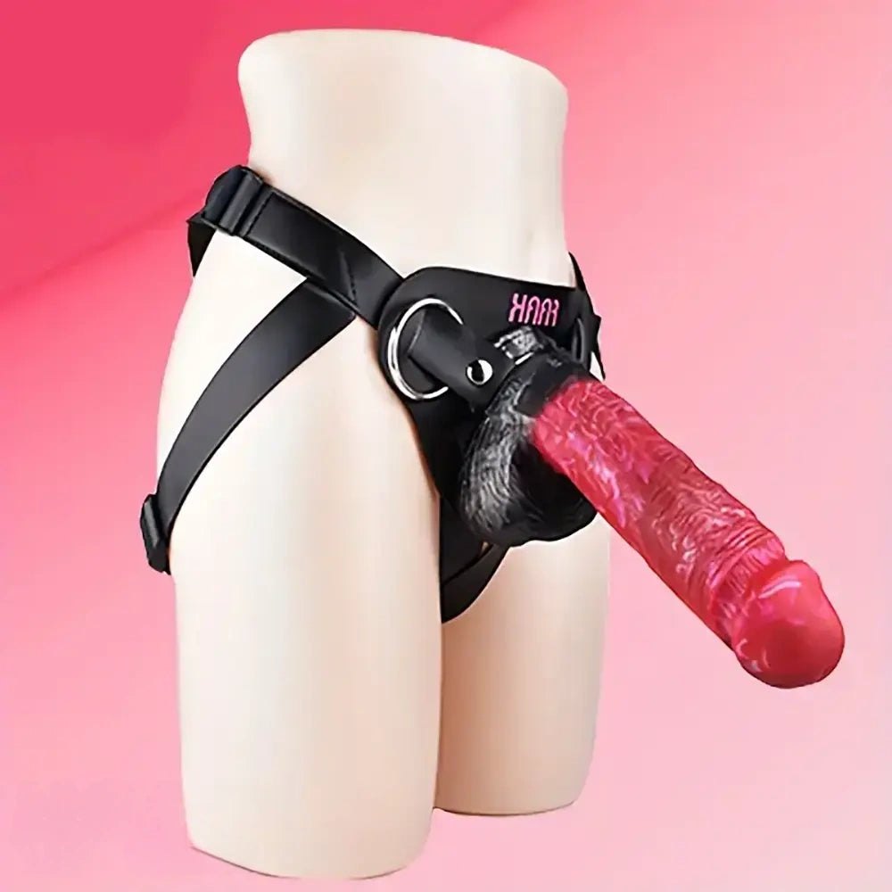 Silicone strap-on dildo with adjustable harness, photo 5