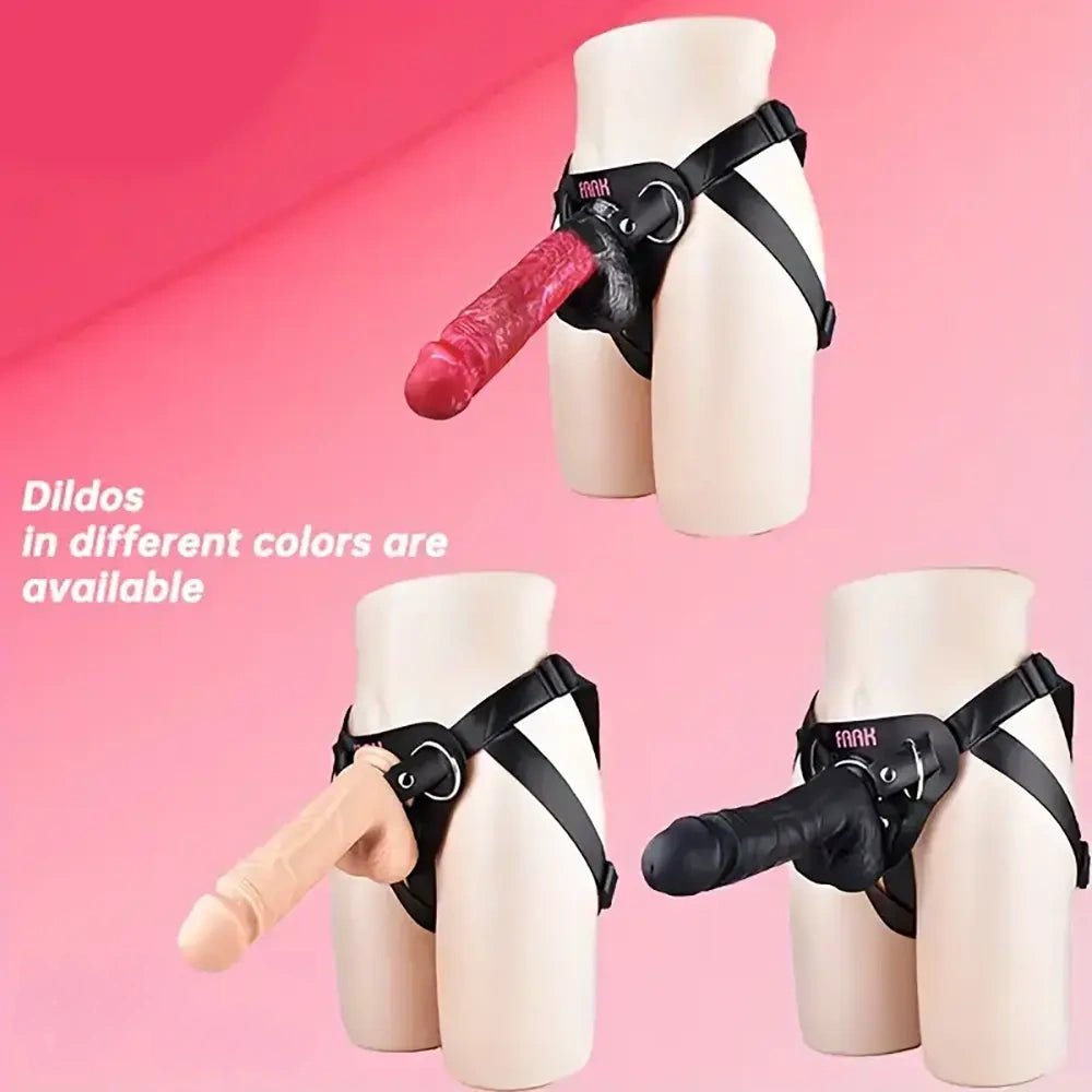 Silicone strap-on dildo with adjustable harness, photo 6