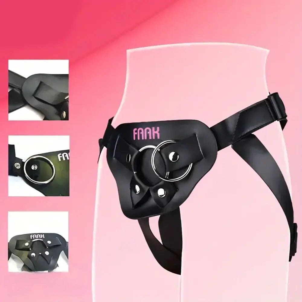 Silicone strap-on dildo with adjustable harness, photo 7