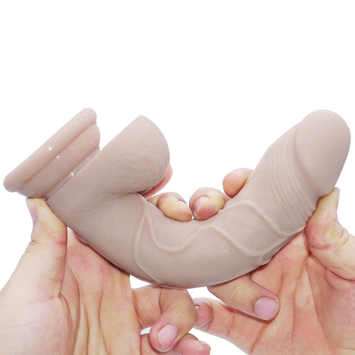 Flesh-tone silicone suction cup dildo, photo 4