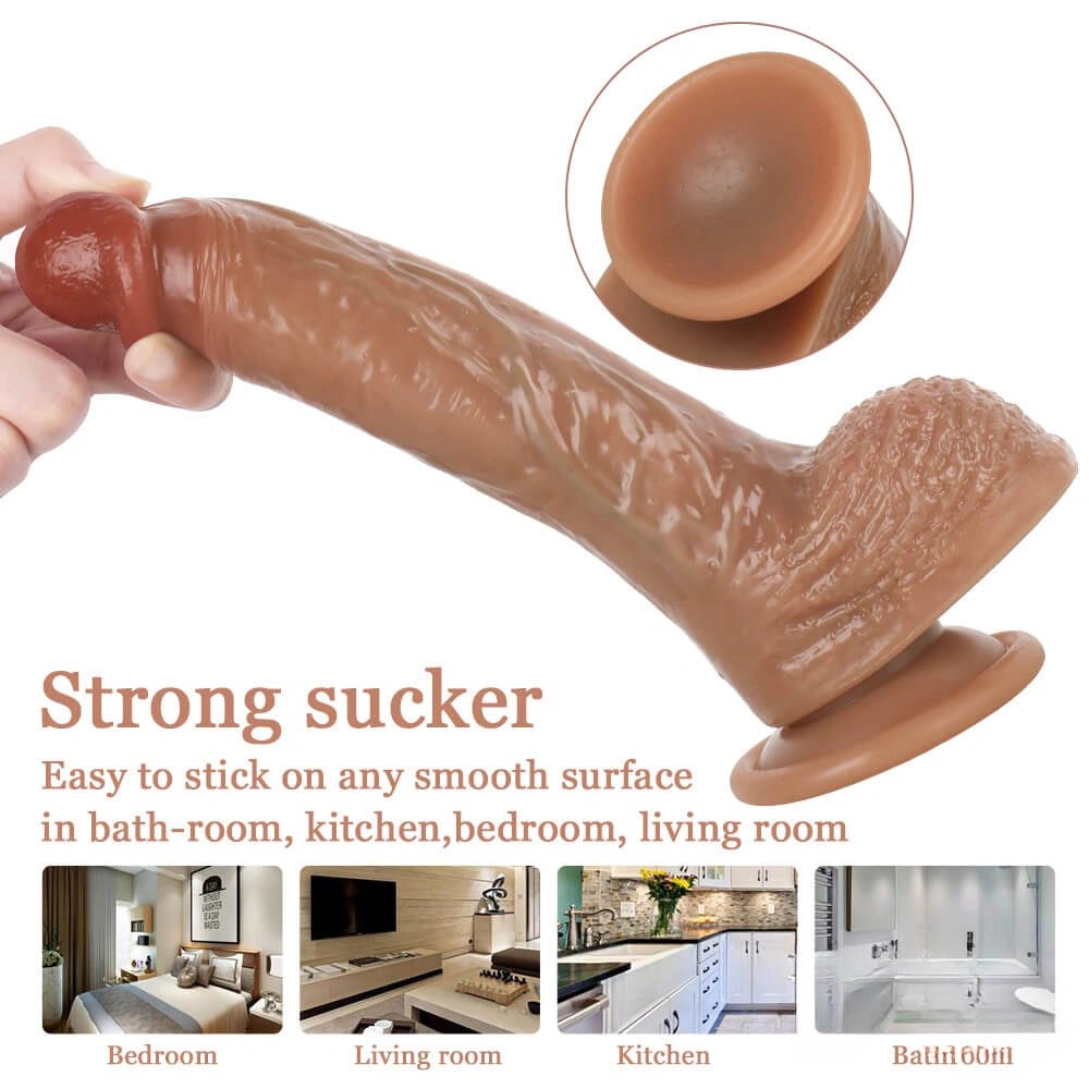 Flesh suction cup realistic dildo, photo 6
