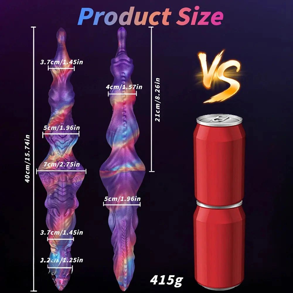 Twisted knot silicone fantasy dildo, photo 13