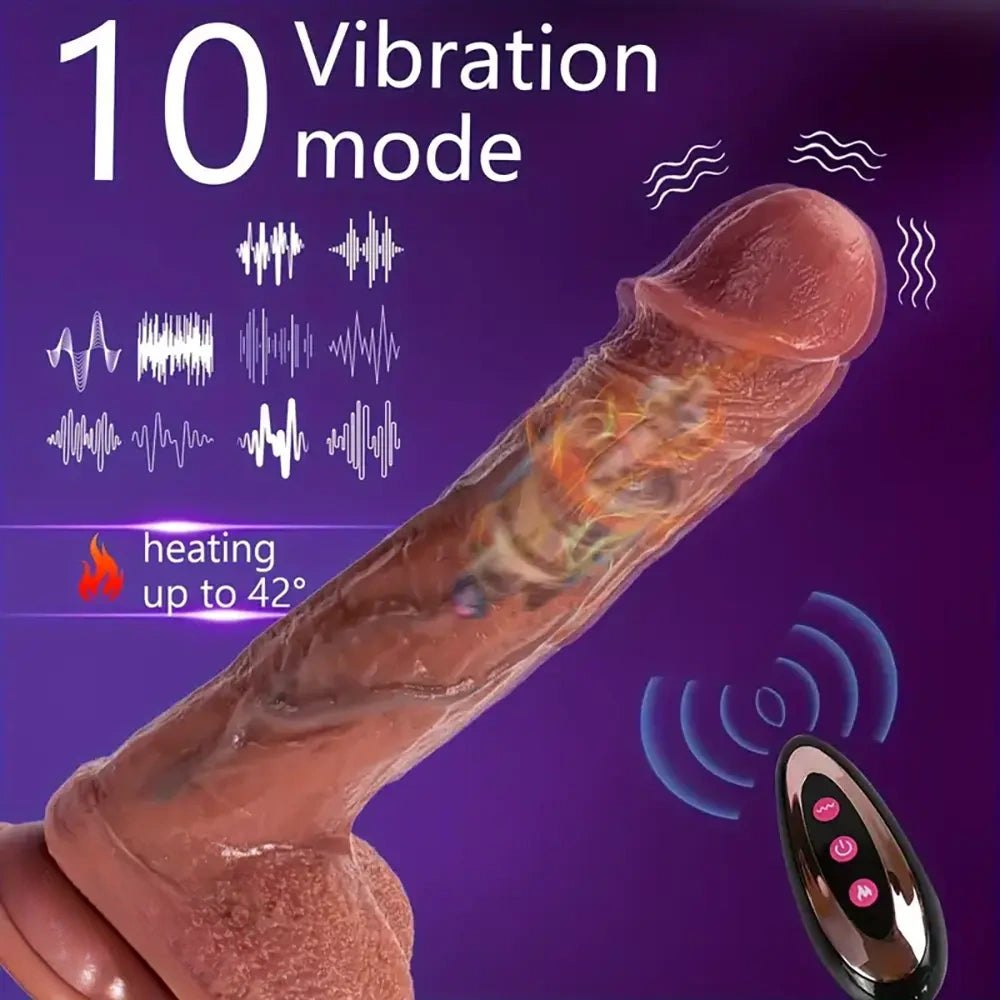 Flesh tone silicone vibrating dildo, photo 6