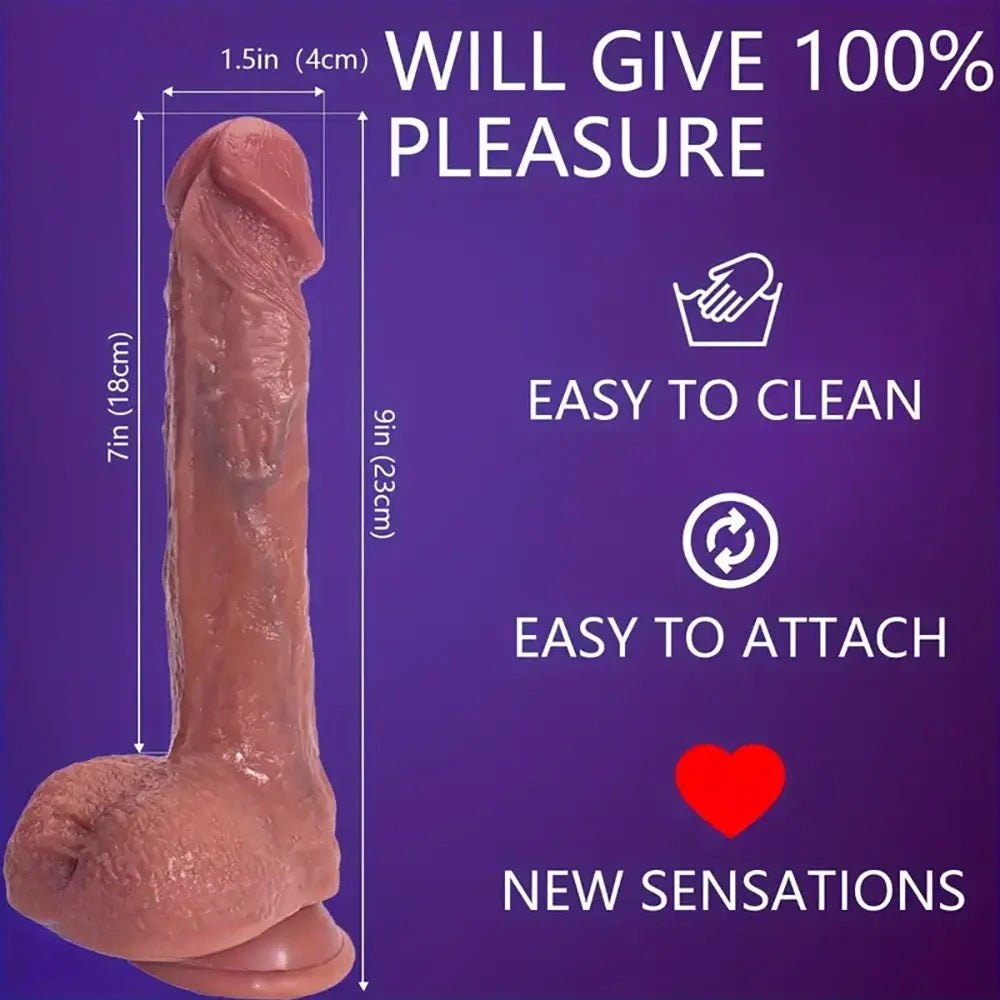 Flesh tone silicone vibrating dildo, photo 8