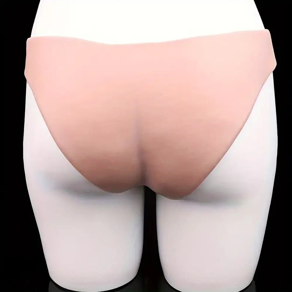 Flesh tone molded silicone strap-on panty dildo, photo 10