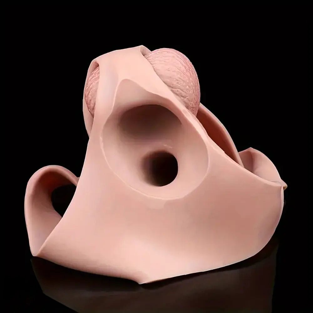 Flesh tone molded silicone strap-on panty dildo, photo 3