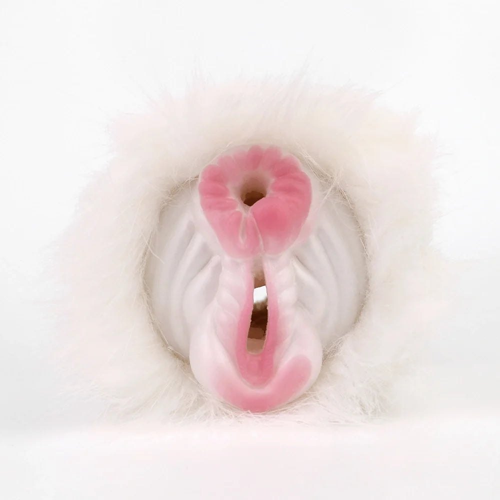 Silky white mane dual entry masturbator, photo 2