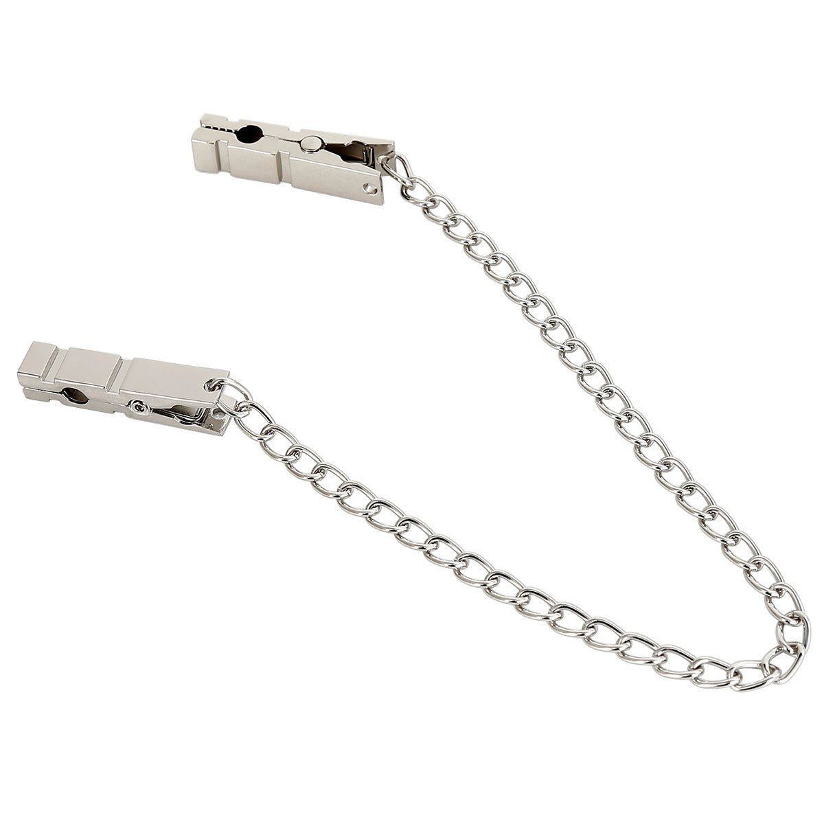 Silver metal nipple clamps with chain, photo 3