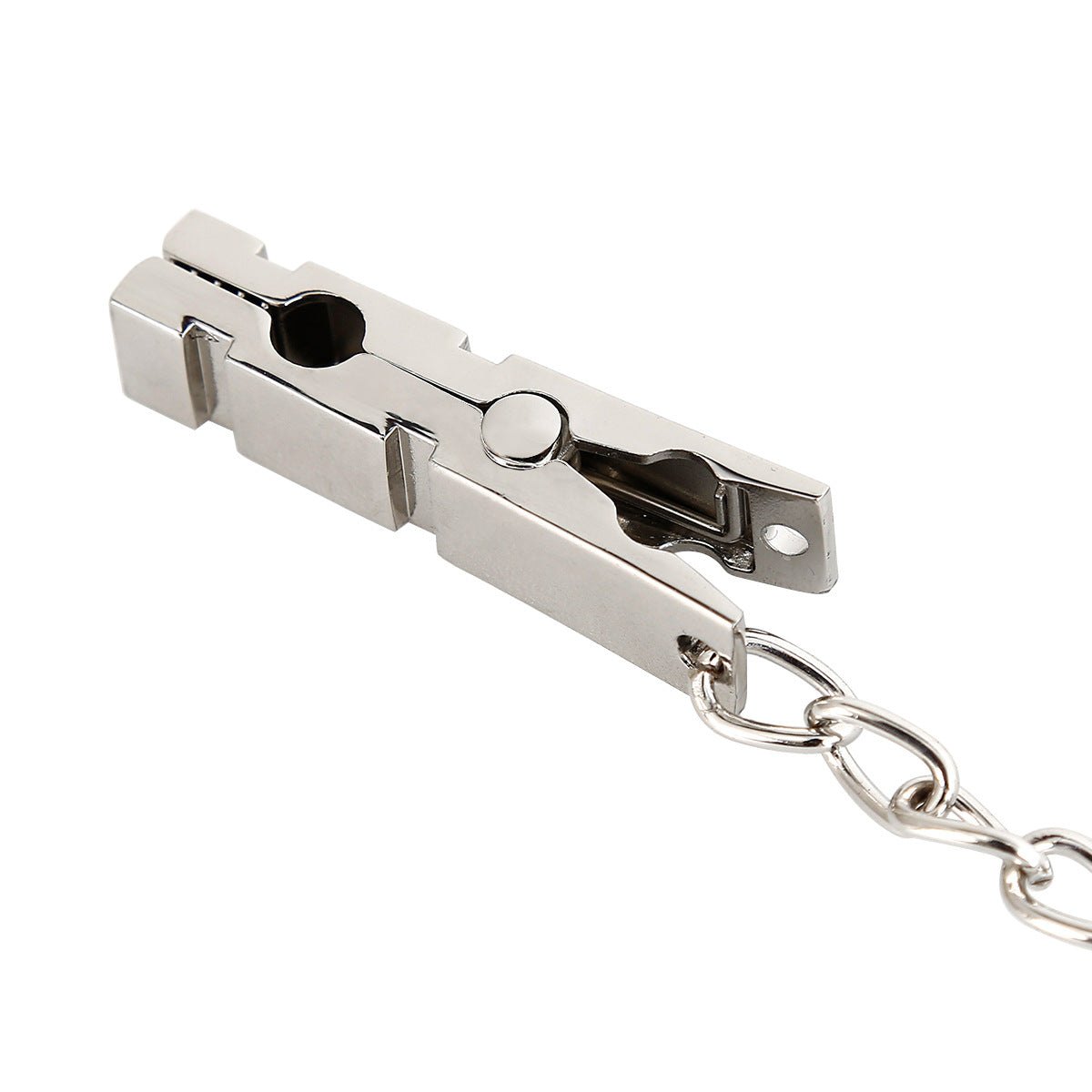Silver metal nipple clamps with chain, photo 4