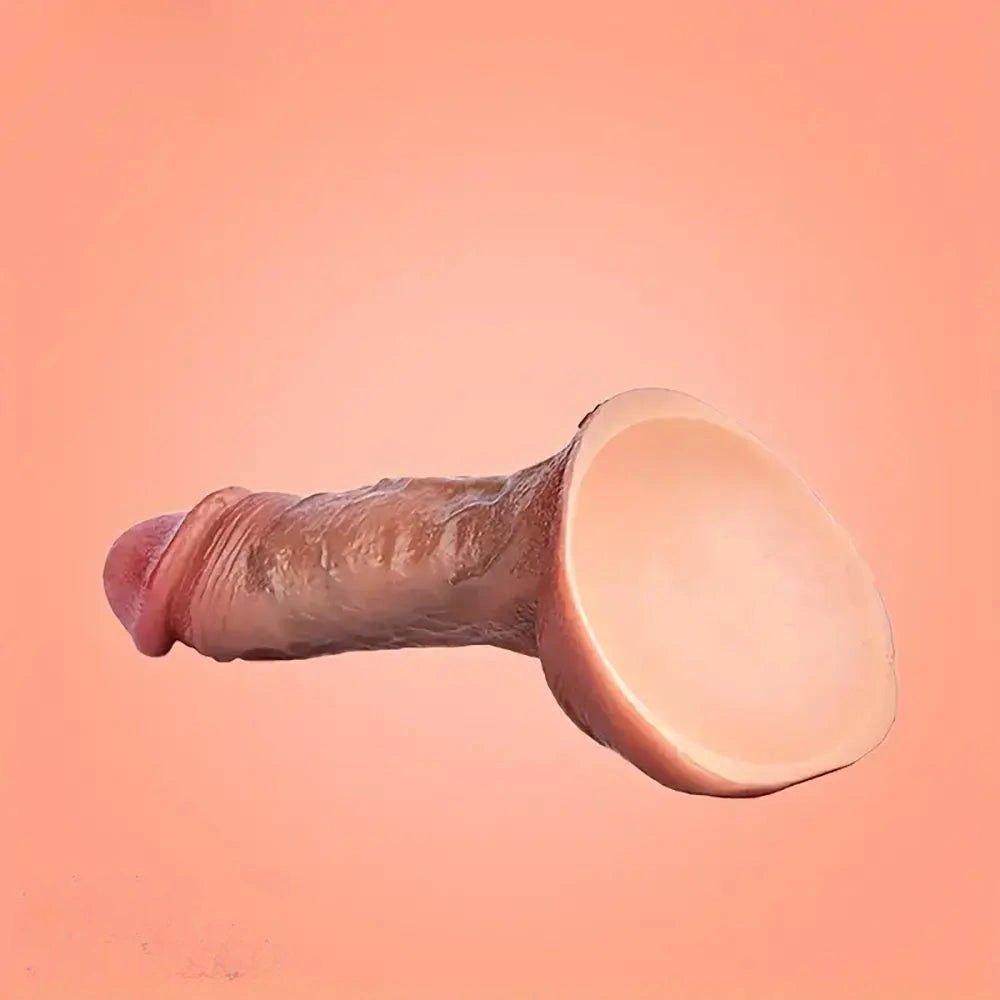 Flesh silicone realistic dildo with suction cup base, photo 10