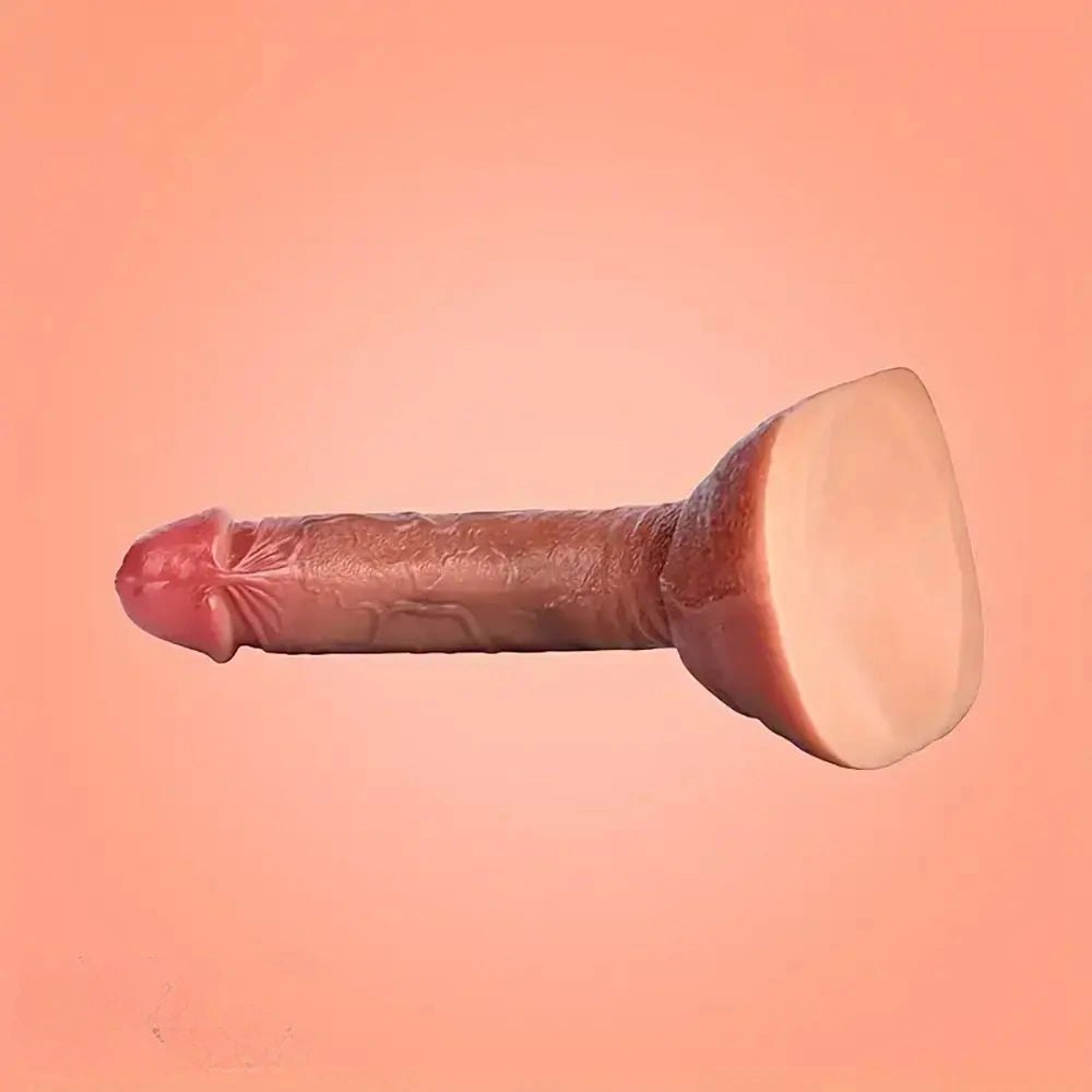 Flesh silicone realistic dildo with suction cup base, photo 12
