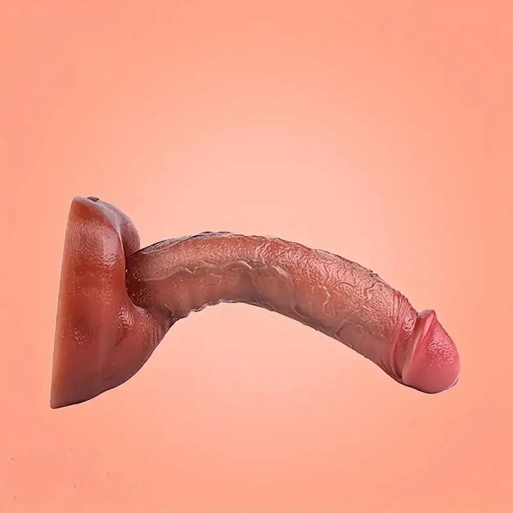 Flesh silicone realistic dildo with suction cup base, photo 17