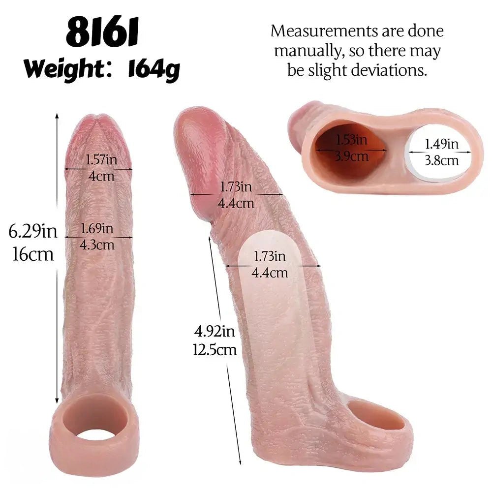 Flesh-tone skin-feel cock sleeve, photo 11