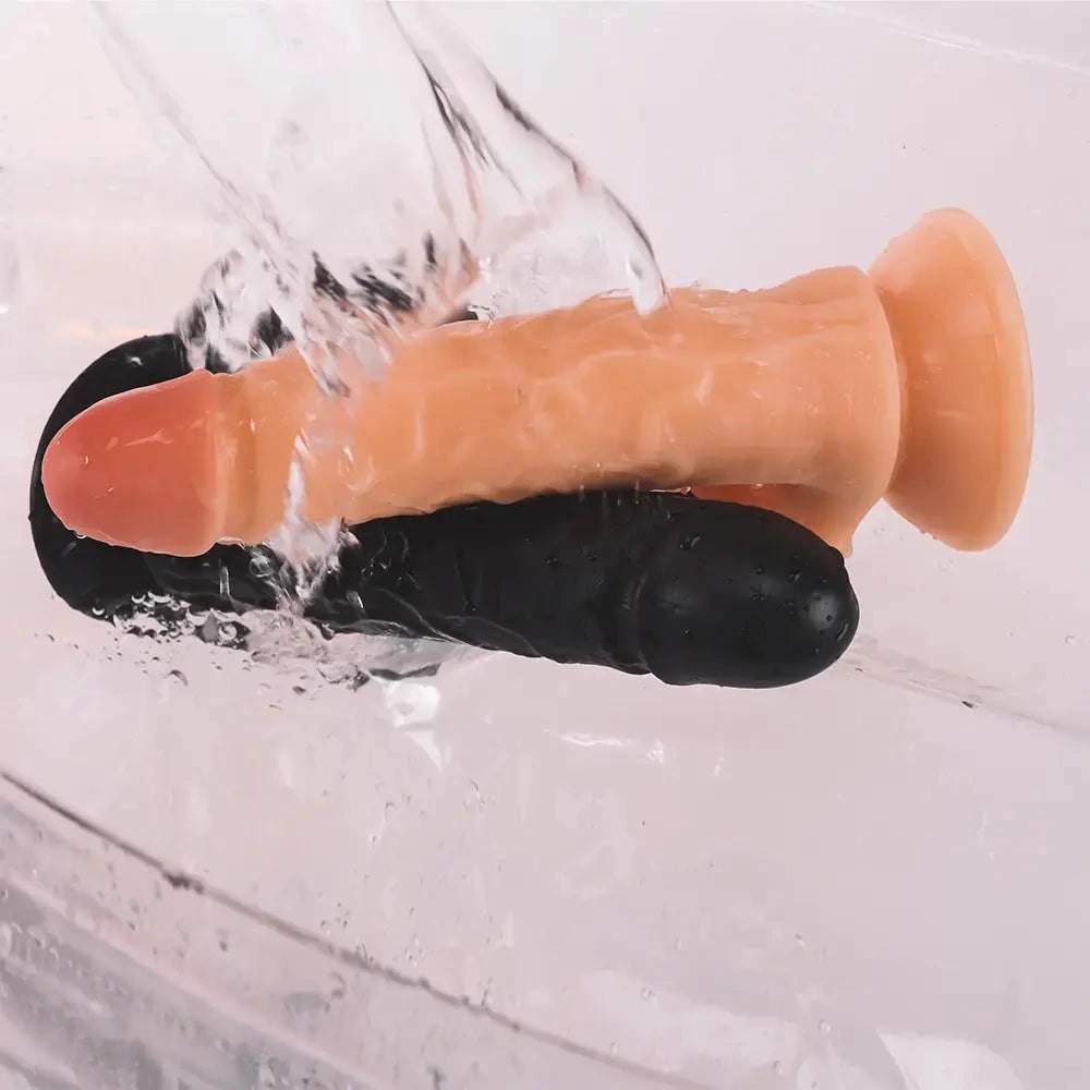 Ribbed realistic dildo with suction cup base, photo 10