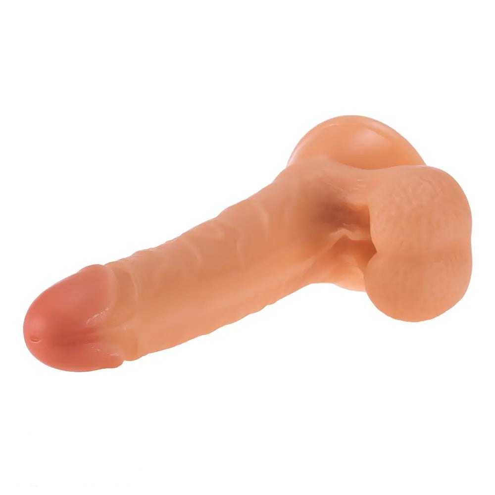 Ribbed realistic dildo with suction cup base, photo 3