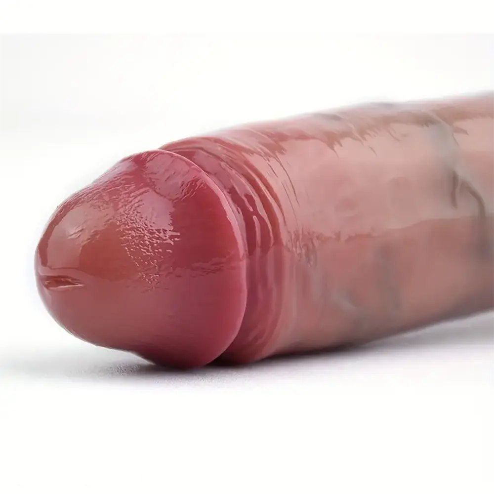Flesh tone realistic silicone dildo, photo 4