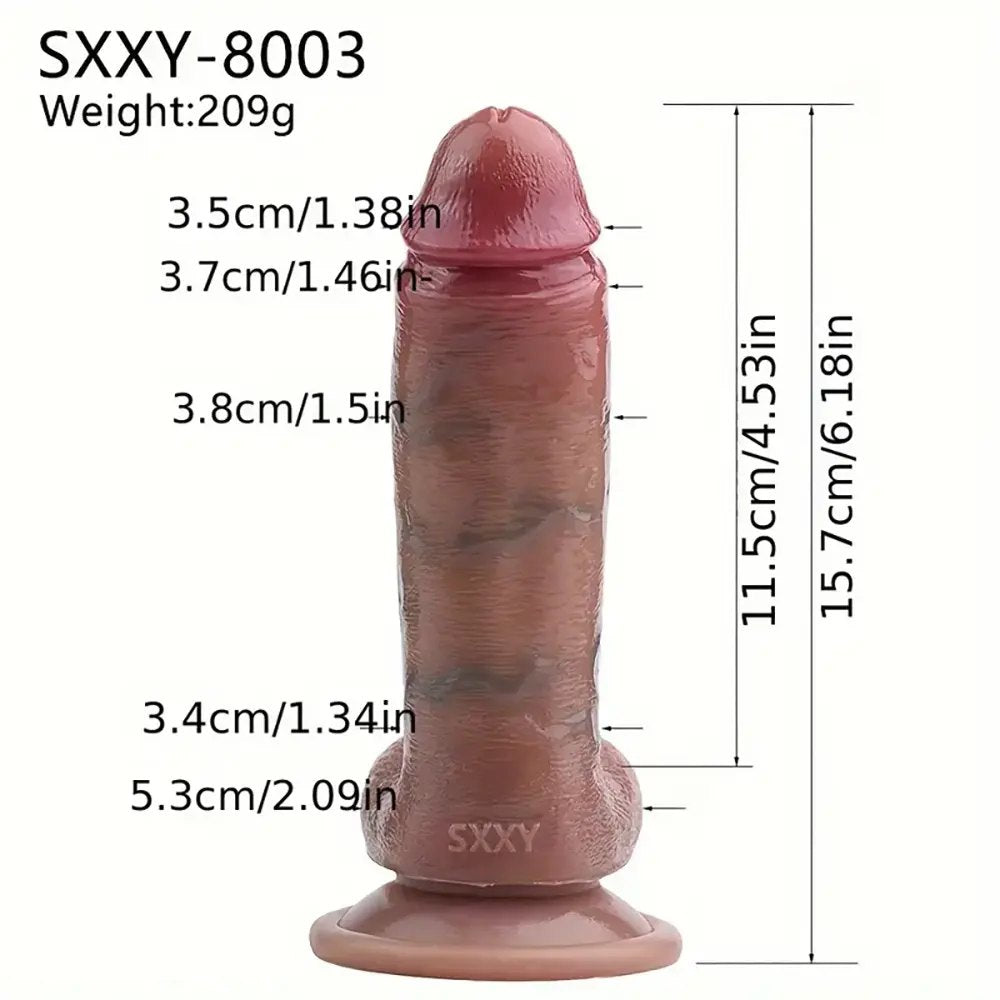 Flesh tone realistic silicone dildo, photo 5