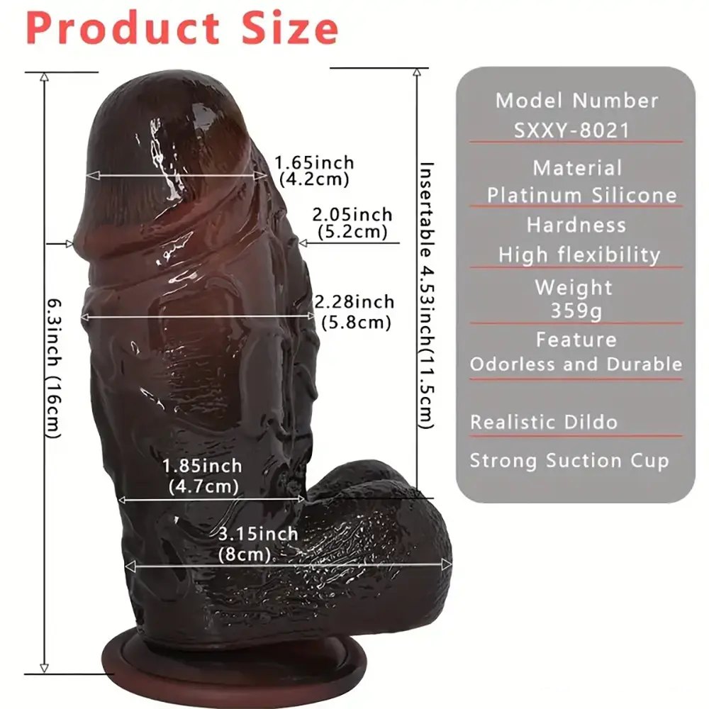Skin-feel suction cup dildo, photo 11