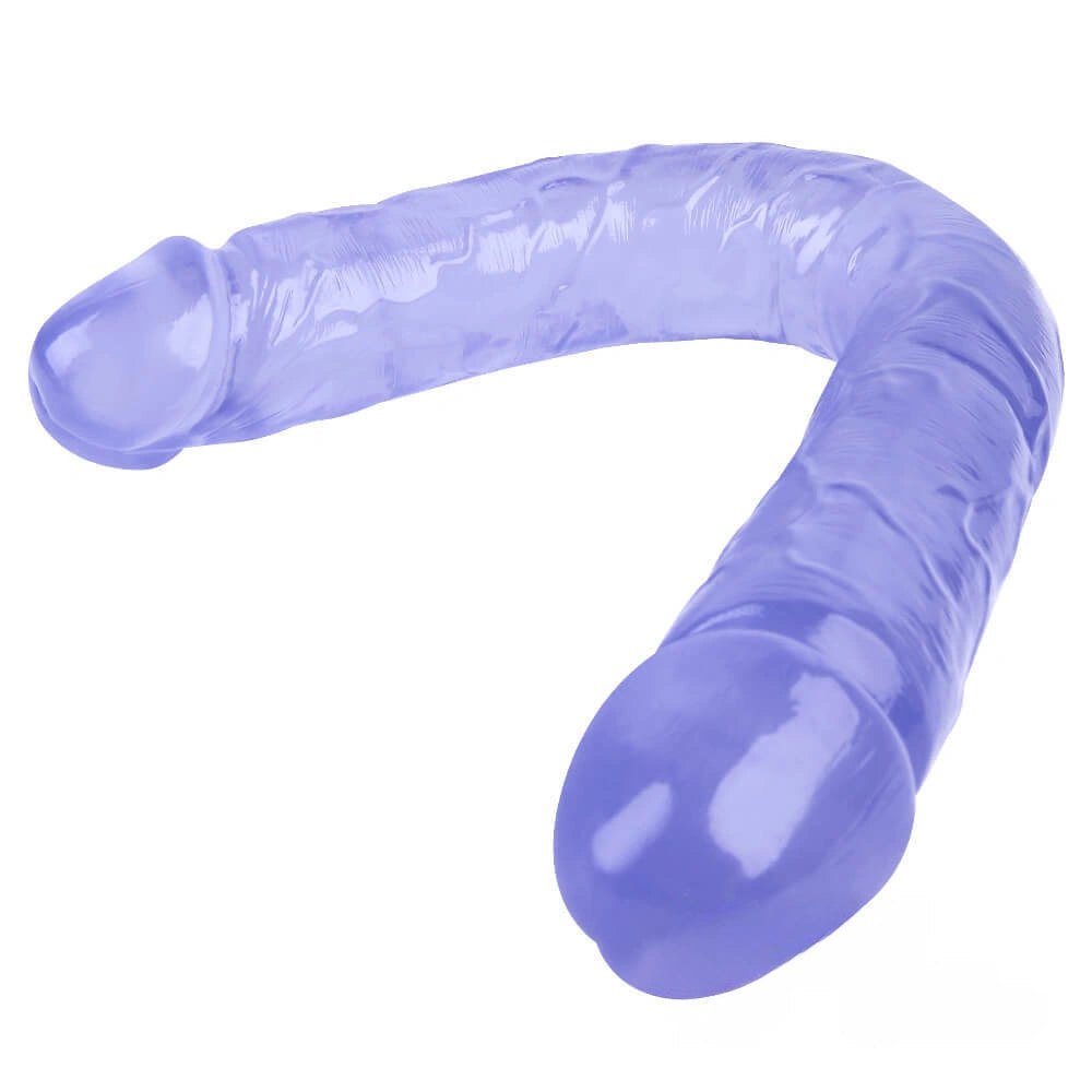 Purple realistic skin-texture pvc dildo