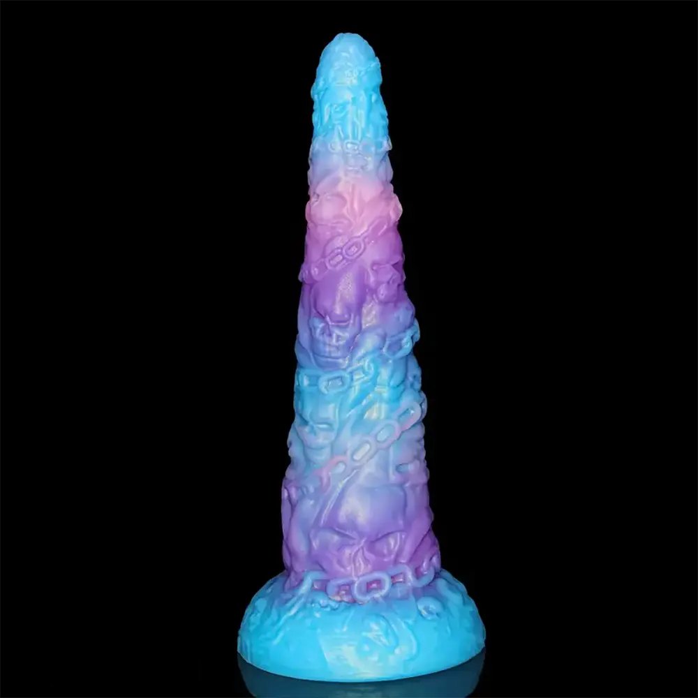 Mixed color skull chain fantasy dildo, photo 1
