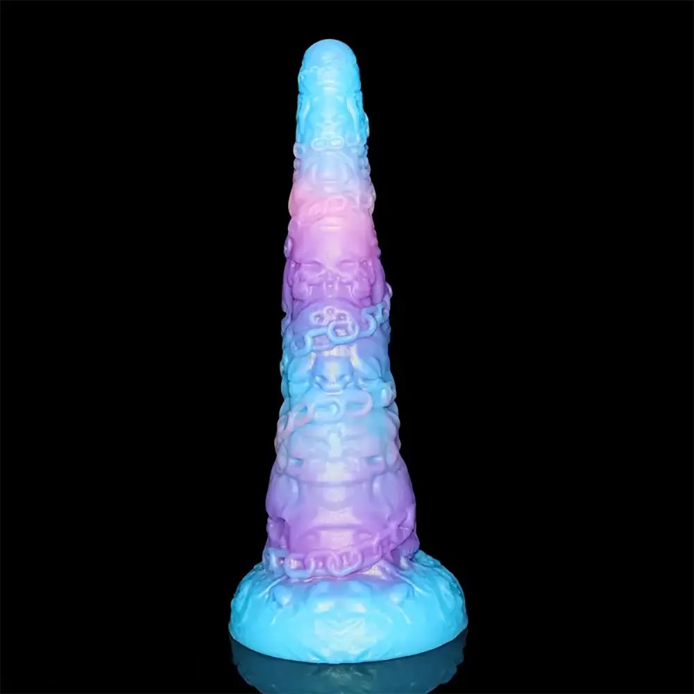 Mixed color skull chain fantasy dildo, photo 7