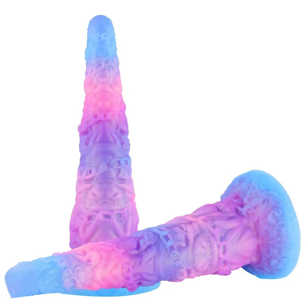 Skull and chain textured fantasy tower dildo, photo 12