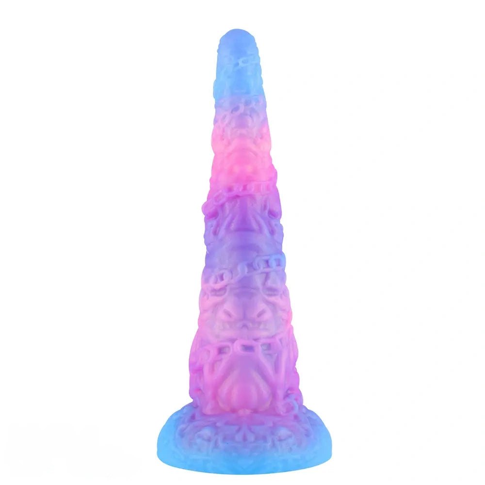 Skull and chain textured fantasy tower dildo, photo 2