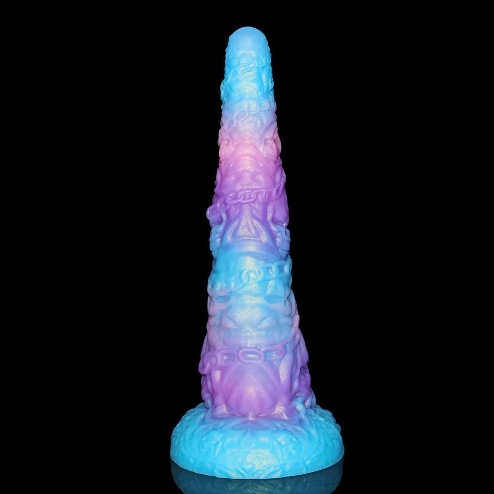 Skull and chain textured fantasy tower dildo, photo 4