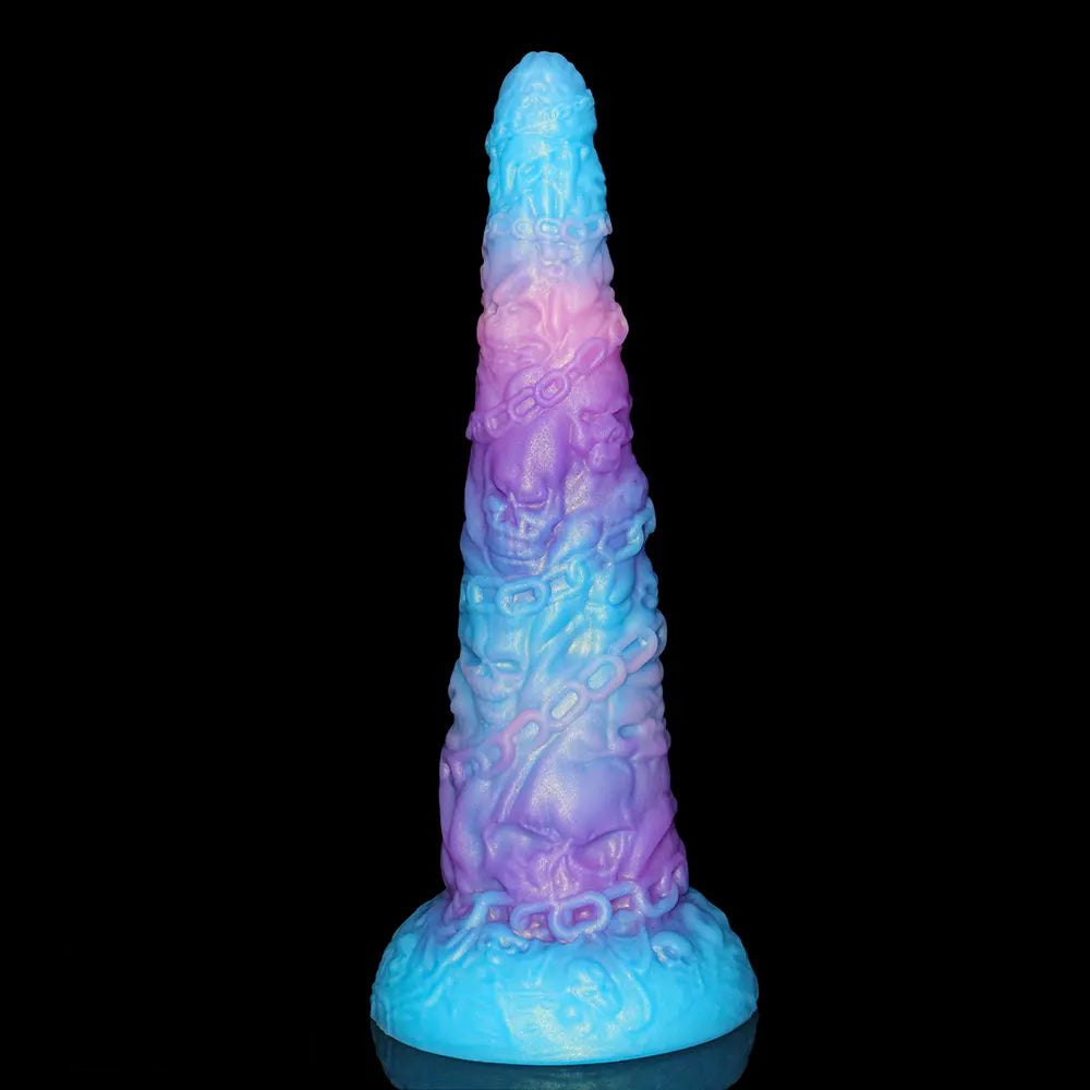 Skull and chain textured fantasy tower dildo, photo 5