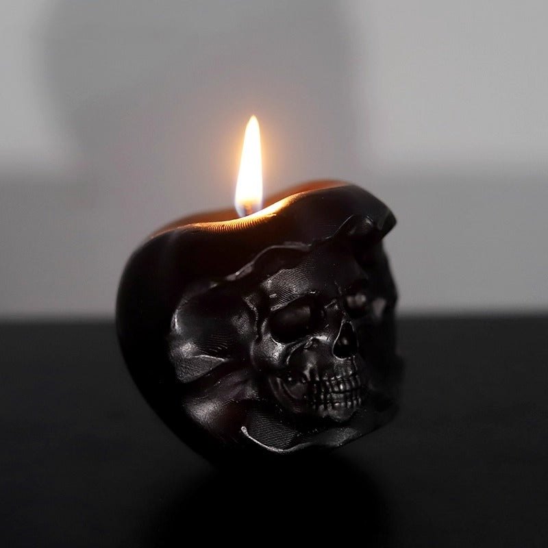 Black skull shaped bdsm wax candle, photo 2